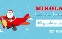 Mikołaj wyląduje na lotnisku w Jasionce