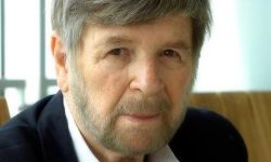 Szewach Weiss w Muzeum Ulmów w Markowej