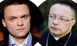 Szymon Hołownia i abp. Grzegorz Ryś na dyskusji w Rzeszowie
