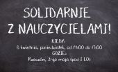 Solidarni z nauczycielami.  Protest na 3 Maja w Rzeszowie