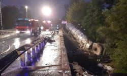 Pożar cysterny o świcie zablokował wjazd do Rzeszowa z Boguchwały