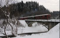 Bieszczadzka Kolejka Leśna zaczyna zimową jazdę z kozą w wagonie