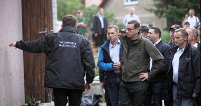 Premier w Dobczycach: o ile warunki pogodowe się nie pogorszą, sytuacja będzie opanowana