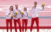 Tokio/lekkoatletyka - polska sztafeta mieszana odebrała złote medale