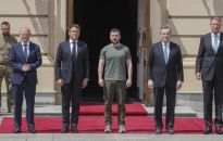 Ukraina: zakończyły się rozmowy Zełenskiego z Scholzem, Macronem, Draghim i Iohannisem