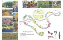 Kolorowa rabata, zegar słoneczny i ławki jak plastry miodu na osiedlu Nowe Miasto 