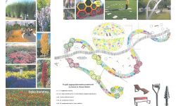 Kolorowa rabata, zegar słoneczny i ławki jak plastry miodu na osiedlu Nowe Miasto 