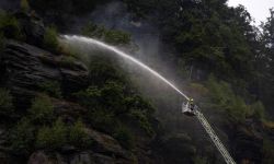 Strażakom udało się ograniczyć obszar akcji gaśniczej w Czeskiej Szwajcarii o jedną piątą