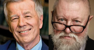 Prof. Jerzy Bralczyk i prof. Jan Miodek w Rzeszowie