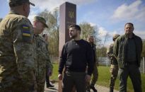 Prezydent Zełenski odwiedził ukraińskich pograniczników w obwodzie wołyńskim