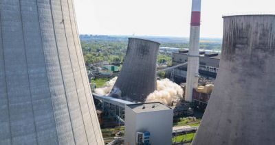 Tauron wyburzył nieczynną chłodnię kominową w Elektrowni Łagisza