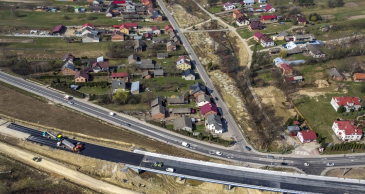 Postęp prac na odcinku Sokołów Młp.-Stobierna Fot. GDDKiA