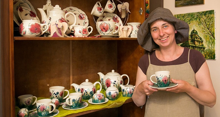 Róża Franczak w Galerii "Barak". Fot. Tadeusz Poźniak